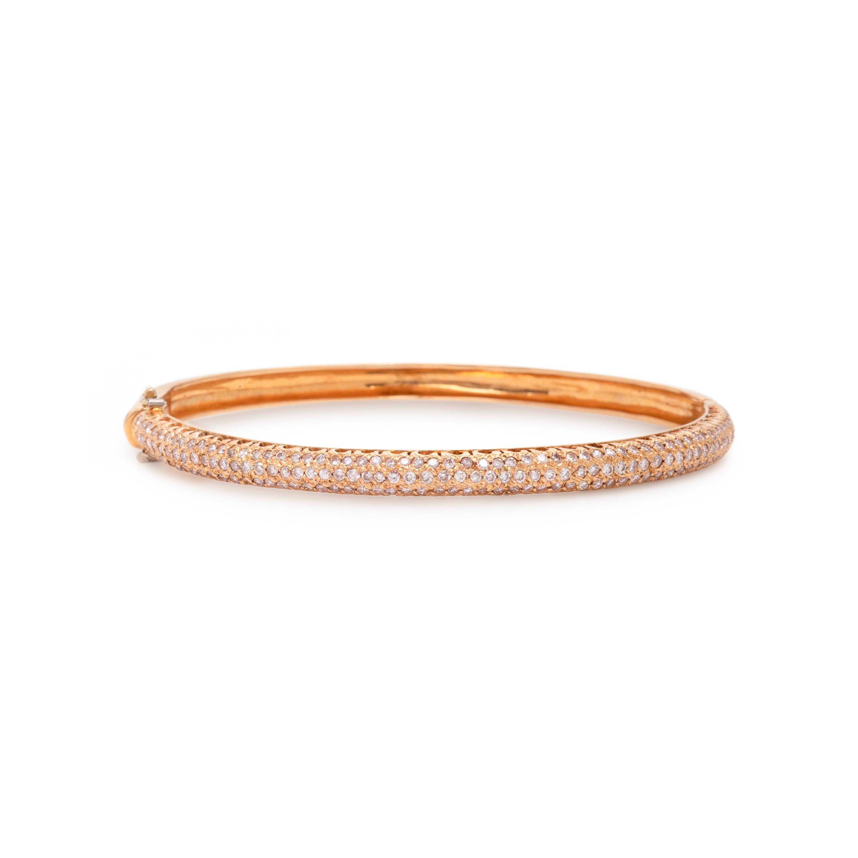 Élan, Rose Gold and Pink Diamond Bangle Bracelet