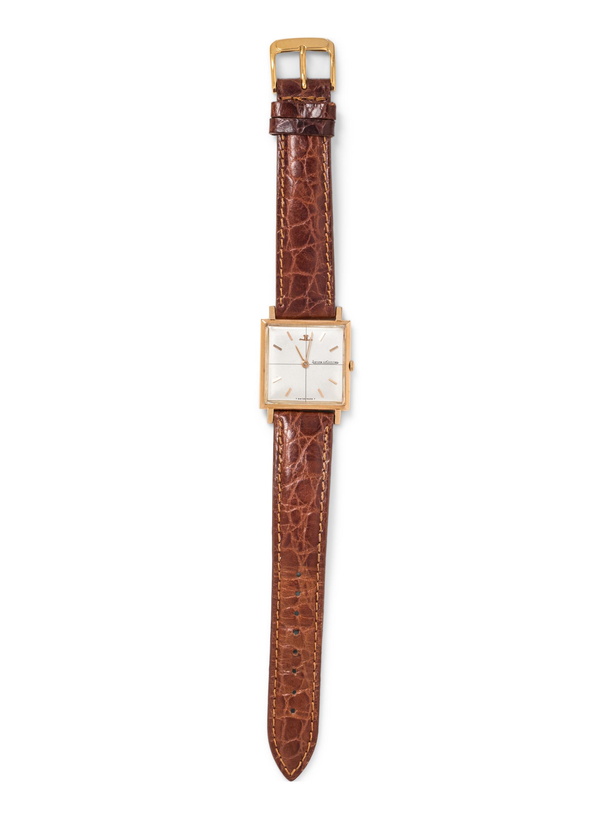 JAEGER LeCOULTRE, 18K YELLOW GOLD WATCH