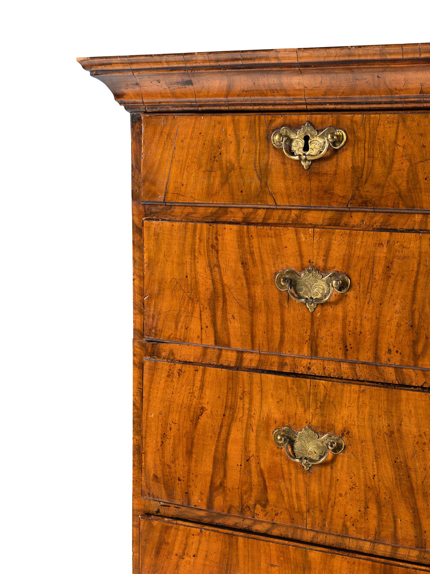 A George II Walnut High Chest