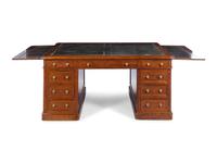 A Regency Style Mahogany Pedestal Desk