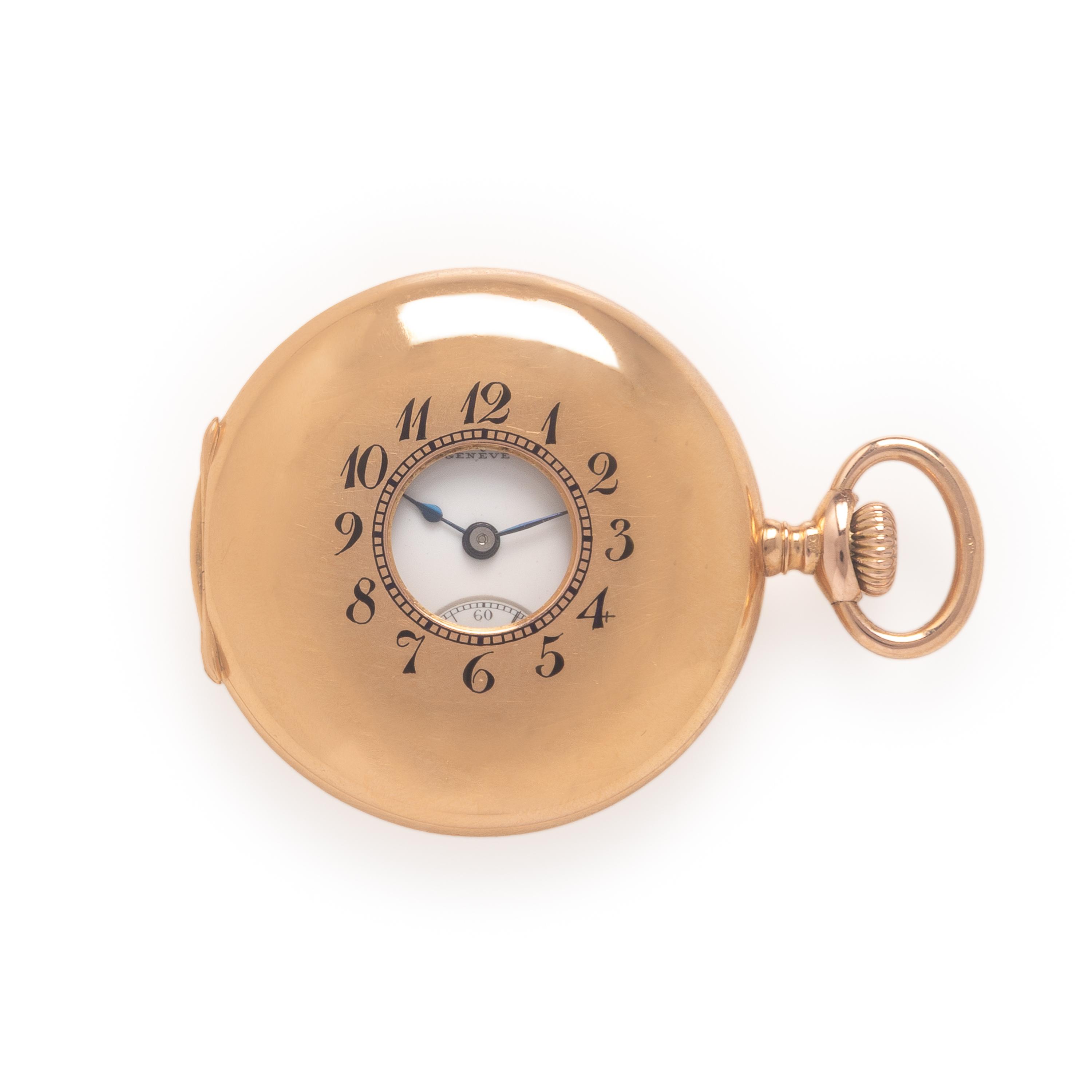 Patek Philippe, 18K Yellow Gold Half Hunter Case Pocket Watch, Circa 1906