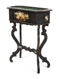 A Victorian Paint-Decorated Jardinière Table