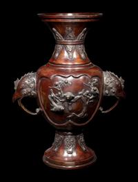 A Japanese Bronze Floor Vase