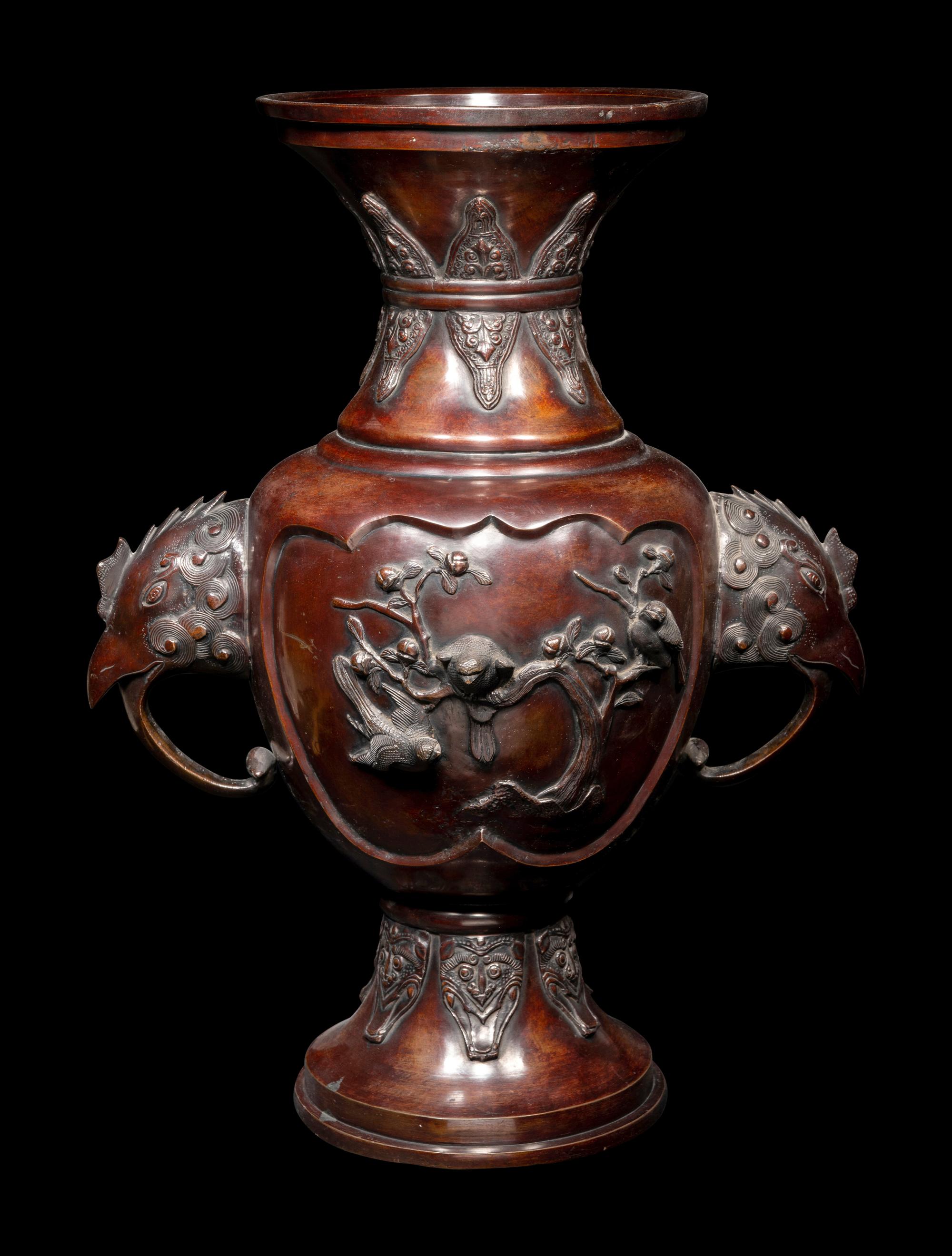 A Japanese Bronze Floor Vase