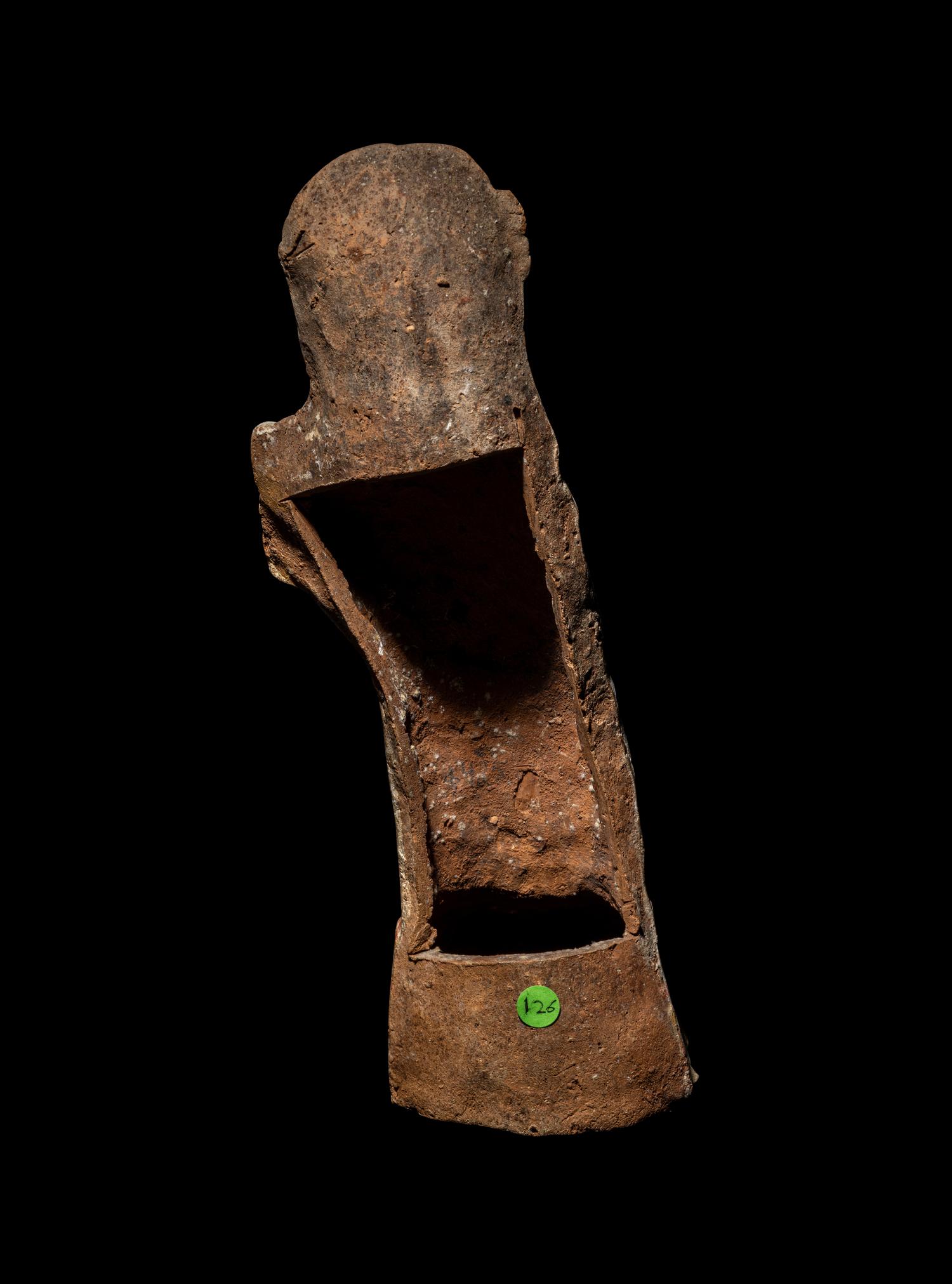 A Boeotian Terracotta Standing Figure with Casket