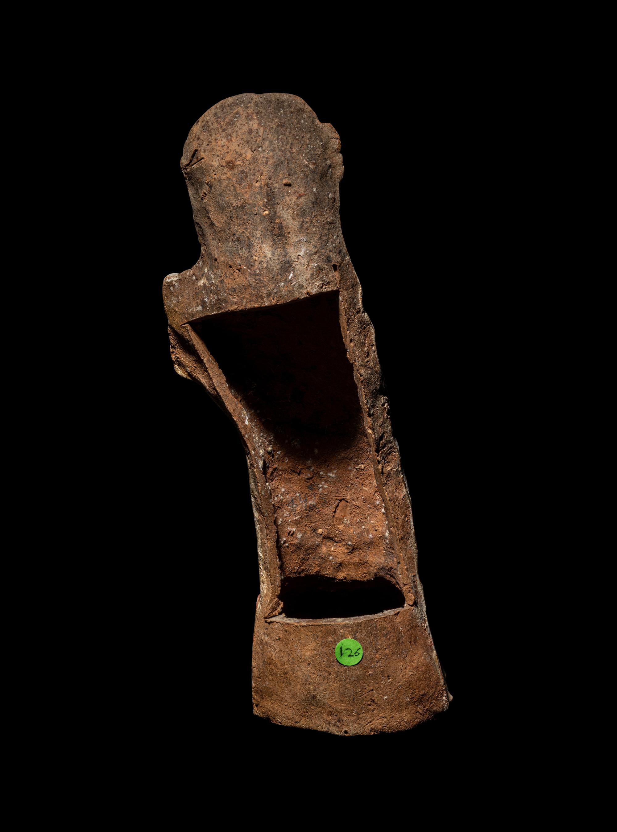 A Boeotian Terracotta Standing Figure with Casket