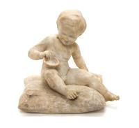An Italian Alabaster Figure, LATE 19TH CENTURY, Height 12 inches. — LATE 19TH CENTURY,