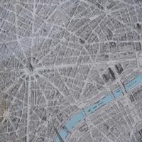 A Blondel La Rougery Map of Paris, after Georges Peltier 85" W x 78" D — France, 1966