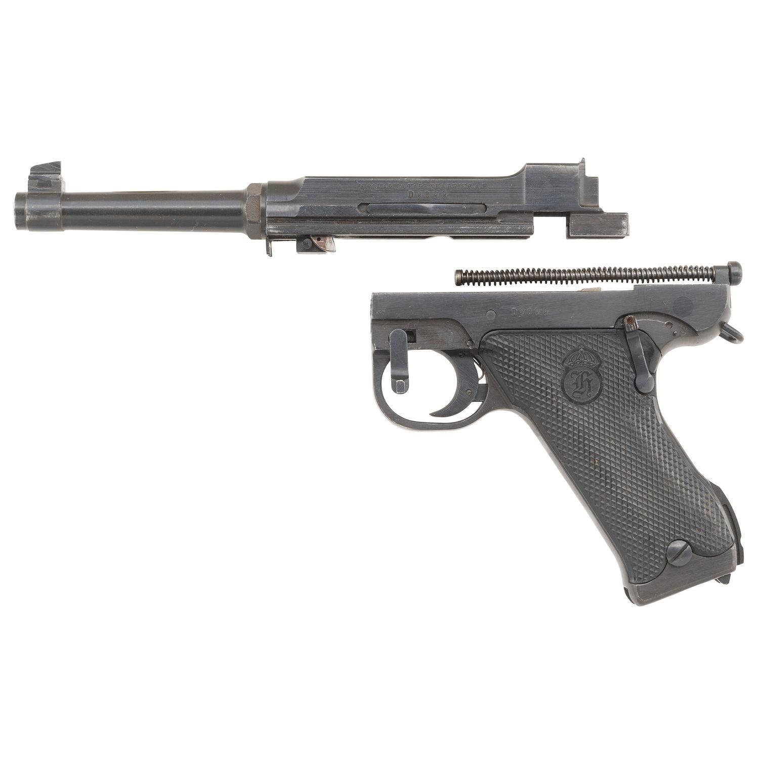 **Incomplete Danish Police Issue Husqvarna Lahti Model 40 Pistol