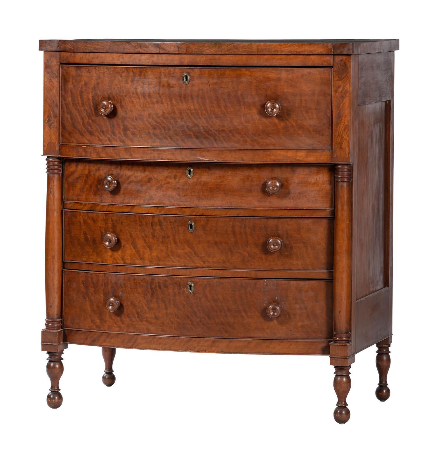 A Federal Cherry Bonnet Chest