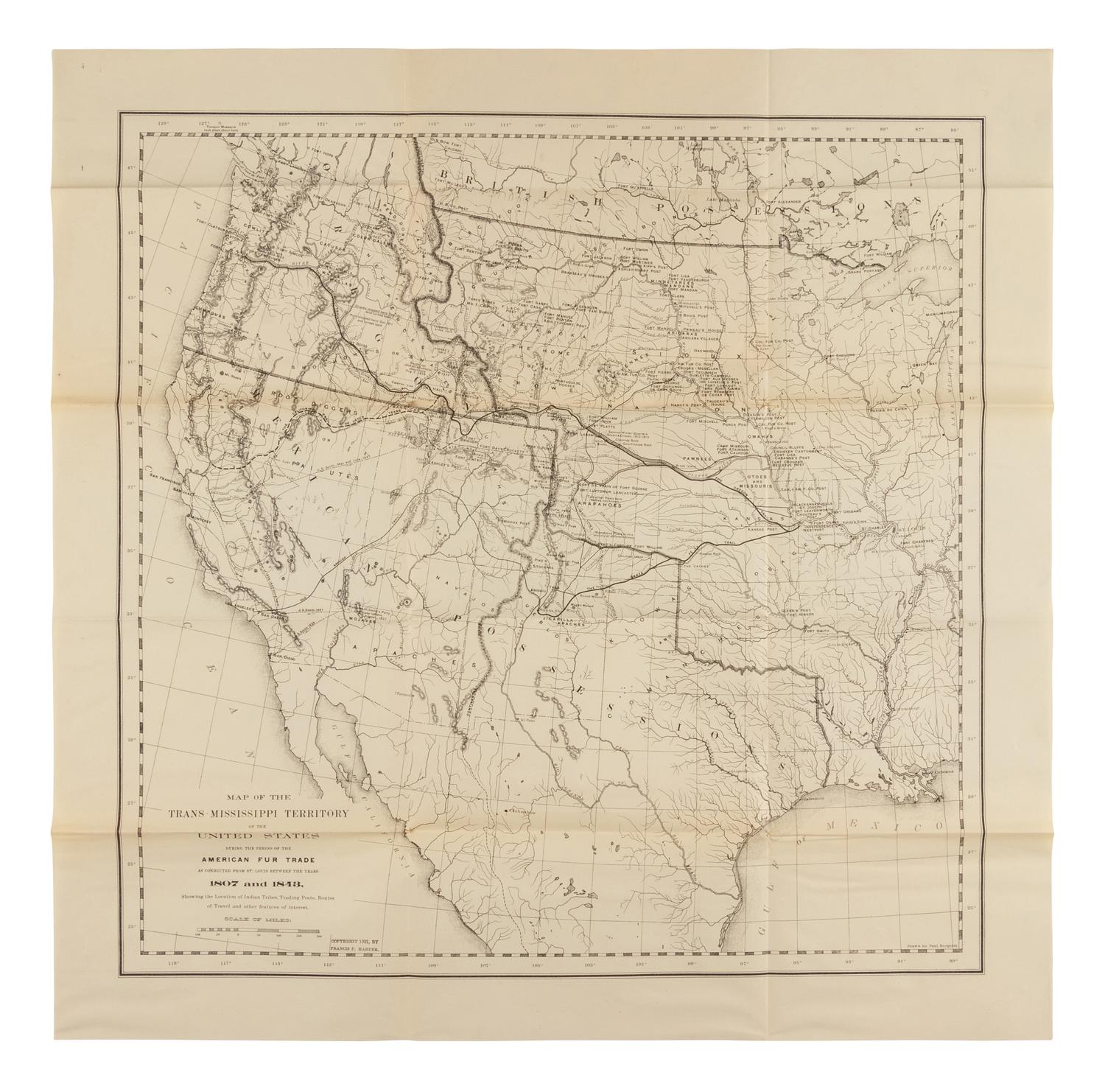 [FUR TRADE]. CHITTENDEN, Hiram Martin (1859-1917). The American Fur Trade of the Far West. New York: Francis P. Harper, 1902.