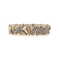 Aaron Macsai, Yellow Gold and Silver Geometric Bracelet