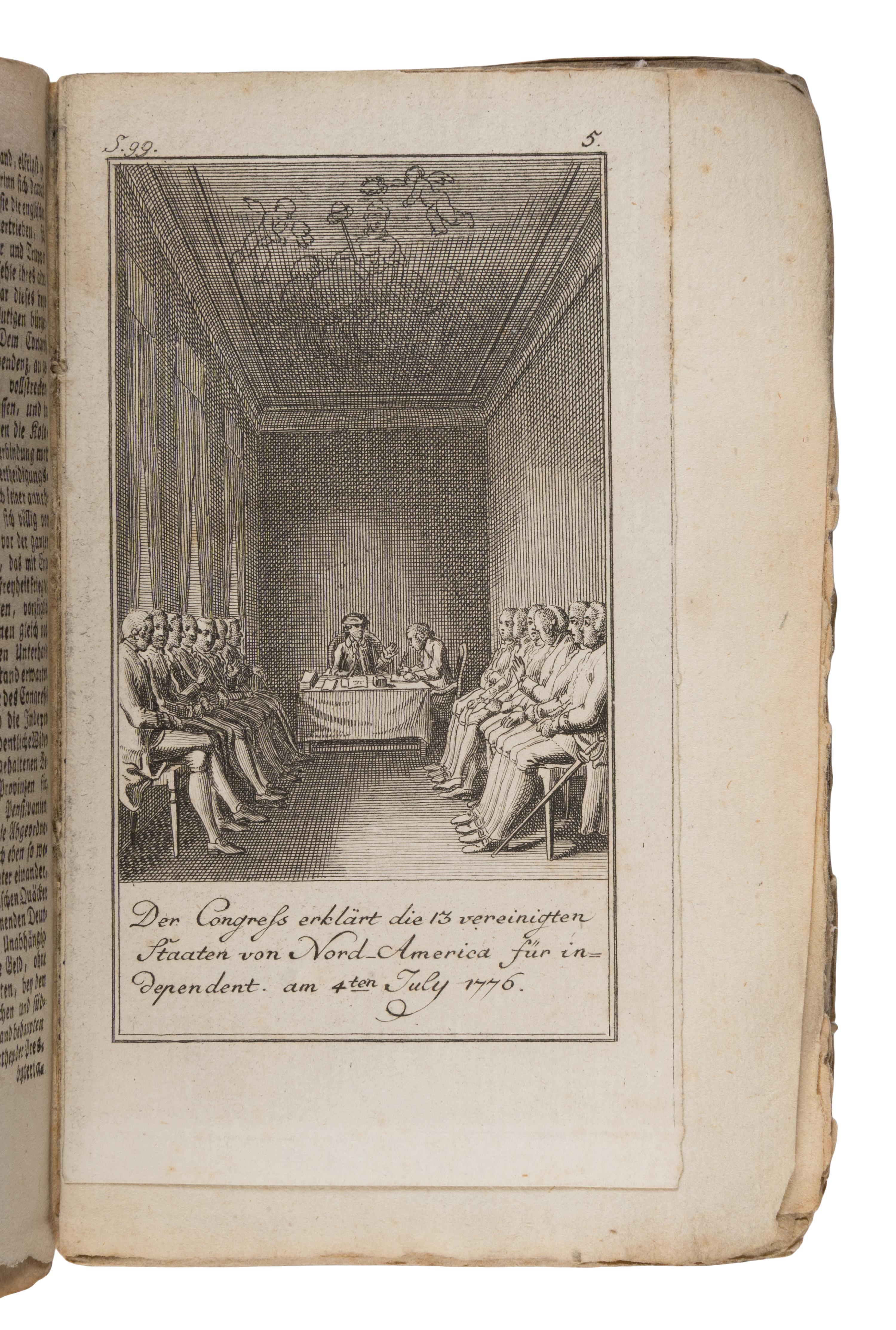 Sprengel, Matthias Christian (1746-1803). Allgemeines historisches Taschenbuch...der Revolution von Nord-America. Berlin: Haude & Spener, [1784].