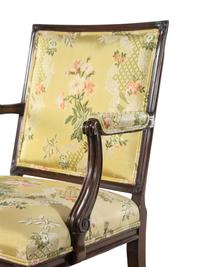 A Regency Carved Mahogany Armchair