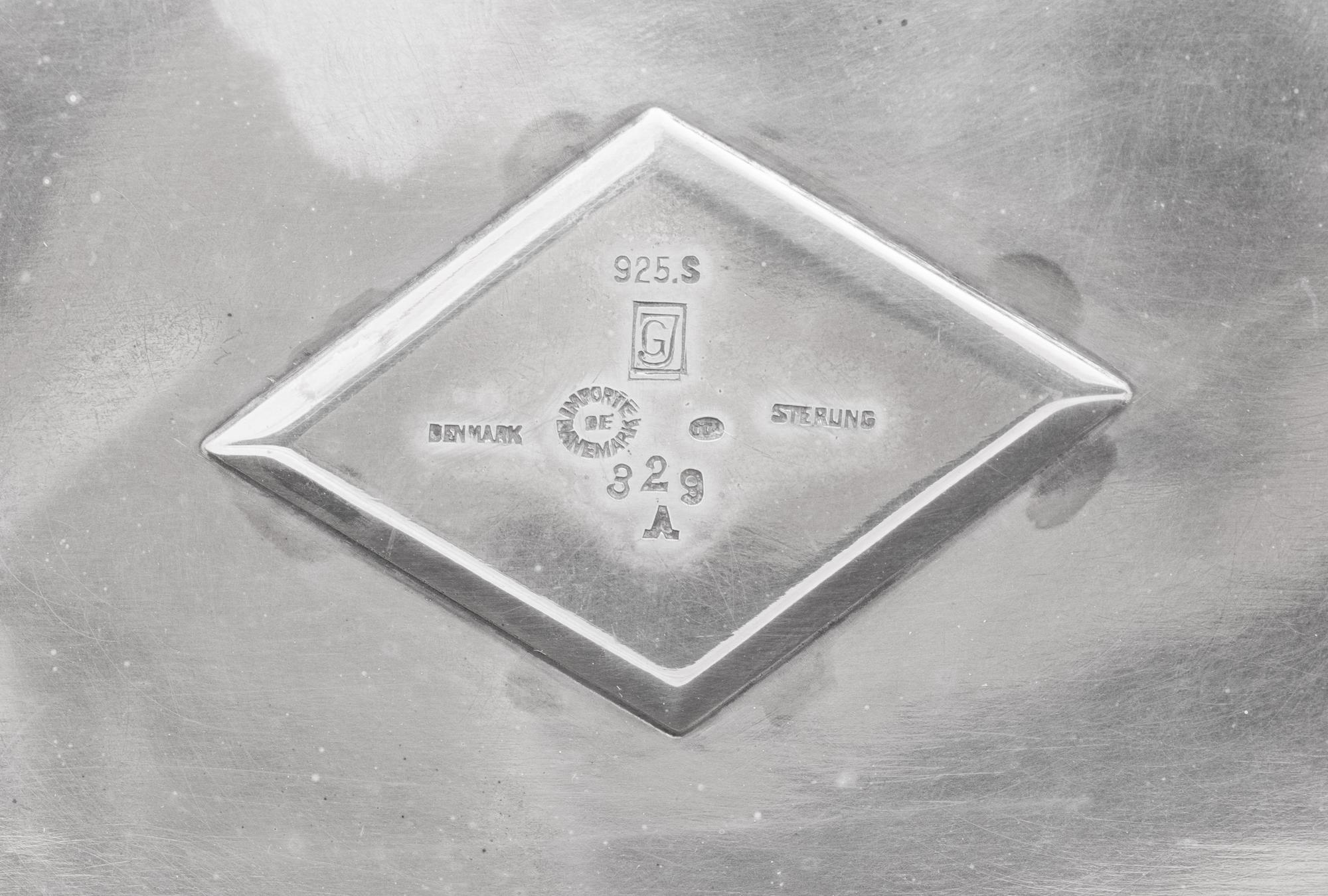 A Johan Rohde Designed Georg Jensen Silver Table Casket