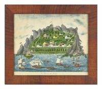 Two Views of the Island of St. Helena and A Theorem of Napoleon, 19th Century