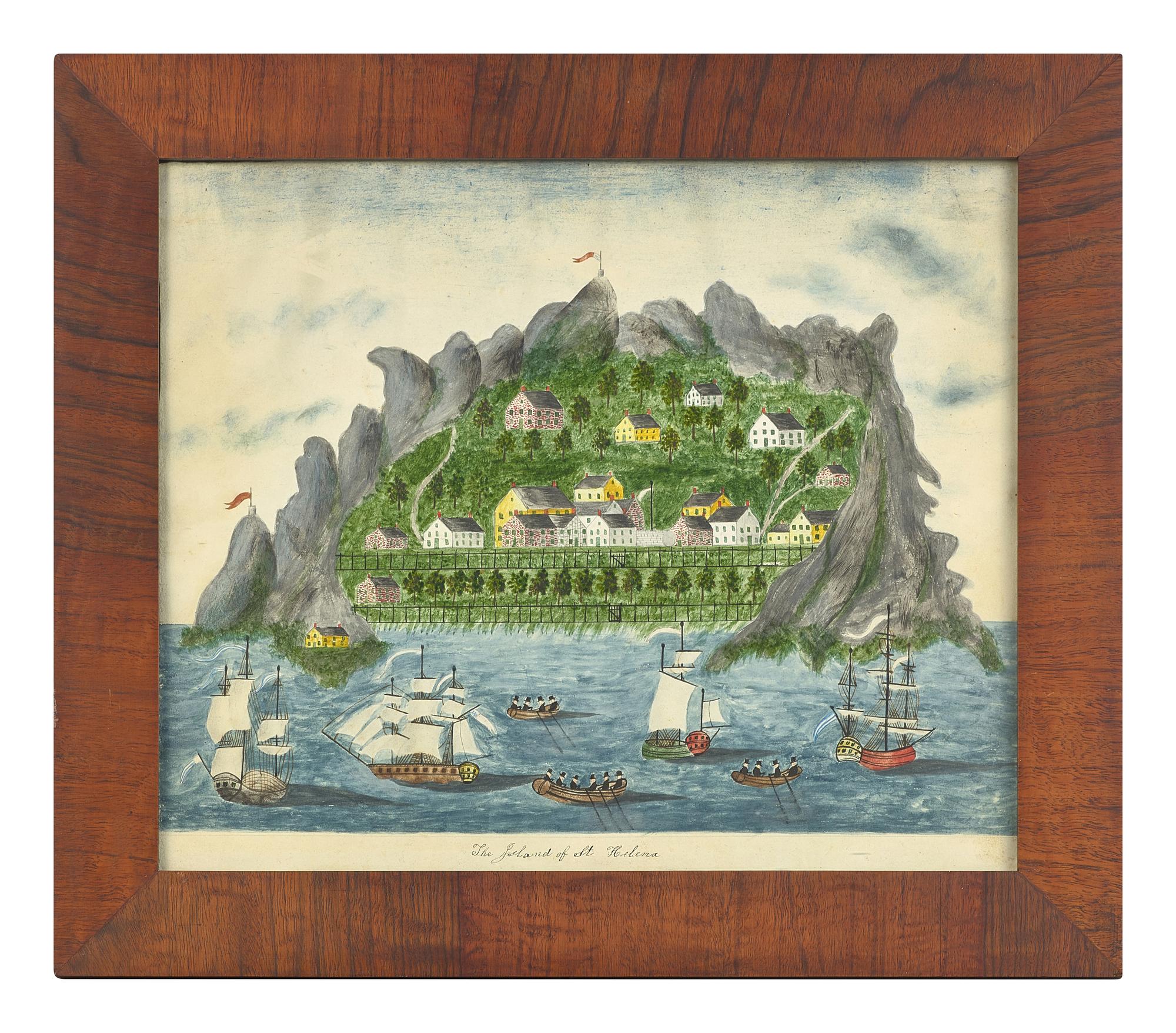 Two Views of the Island of St. Helena and A Theorem of Napoleon, 19th Century
