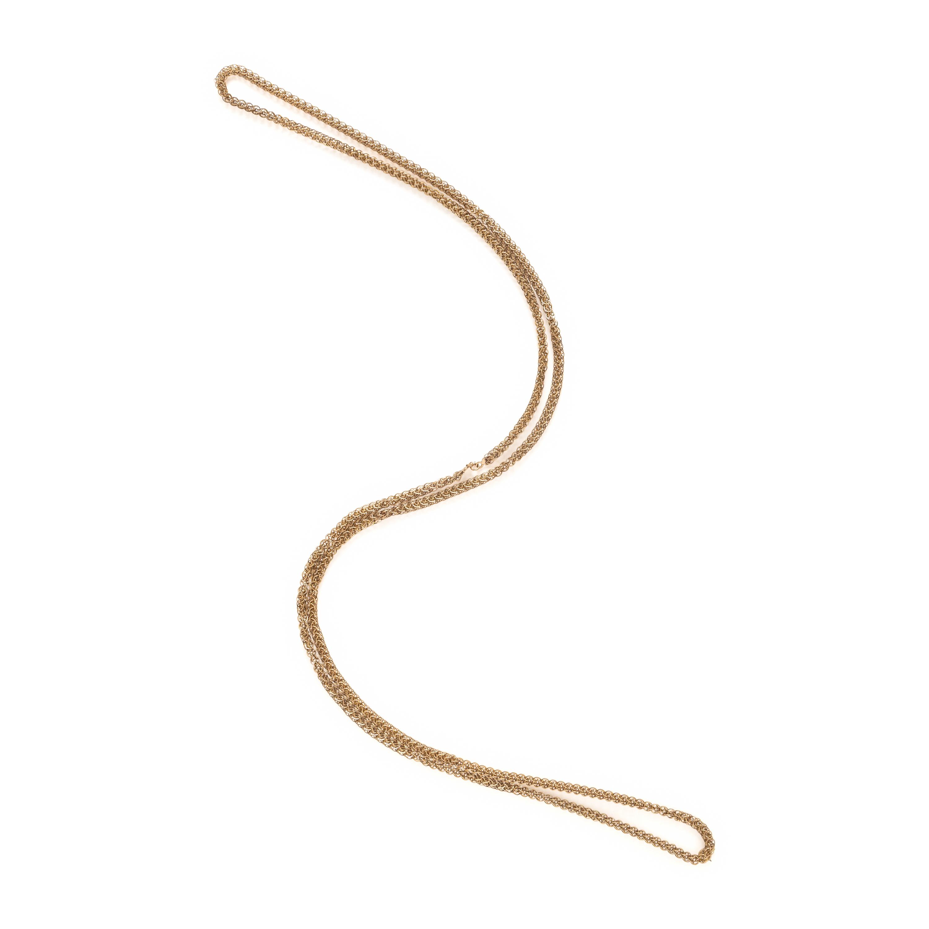 TWO YELLOW GOLD NECKLACES