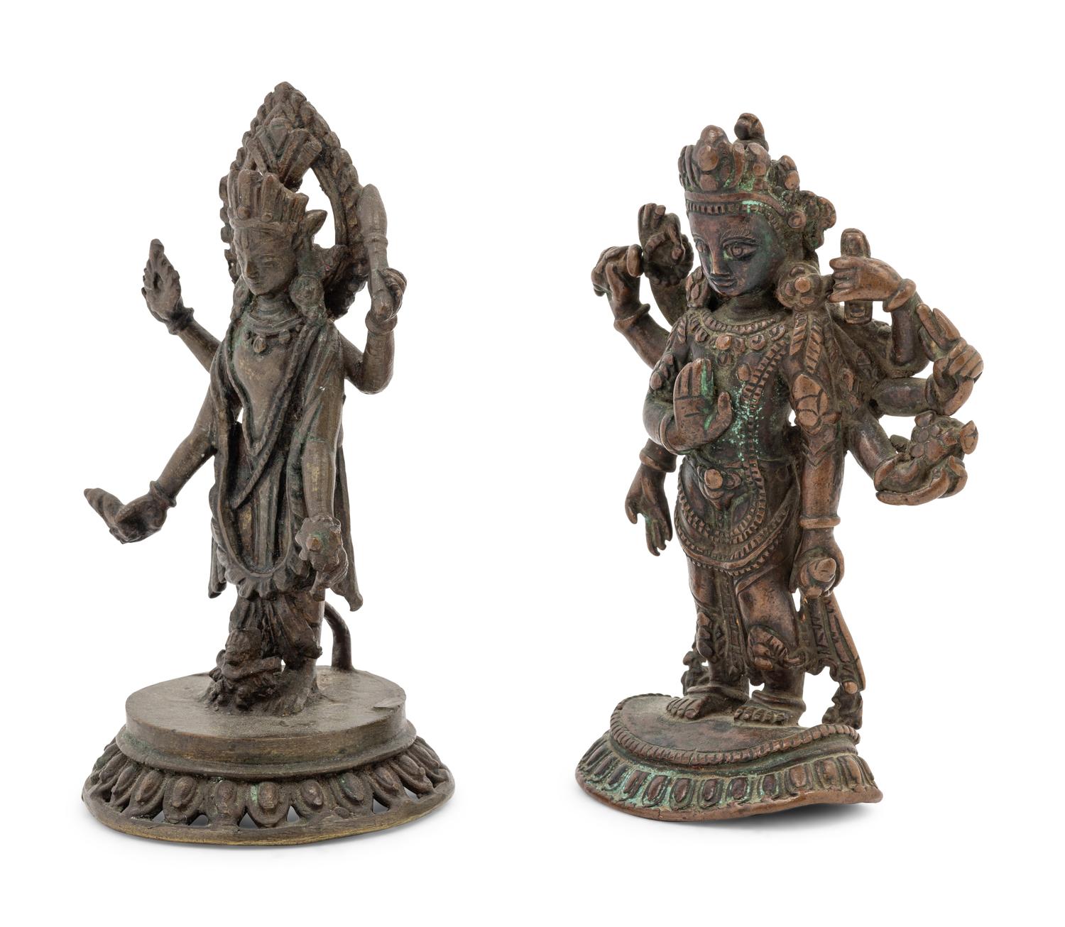 Two Indian Bronze Figures of Shiva