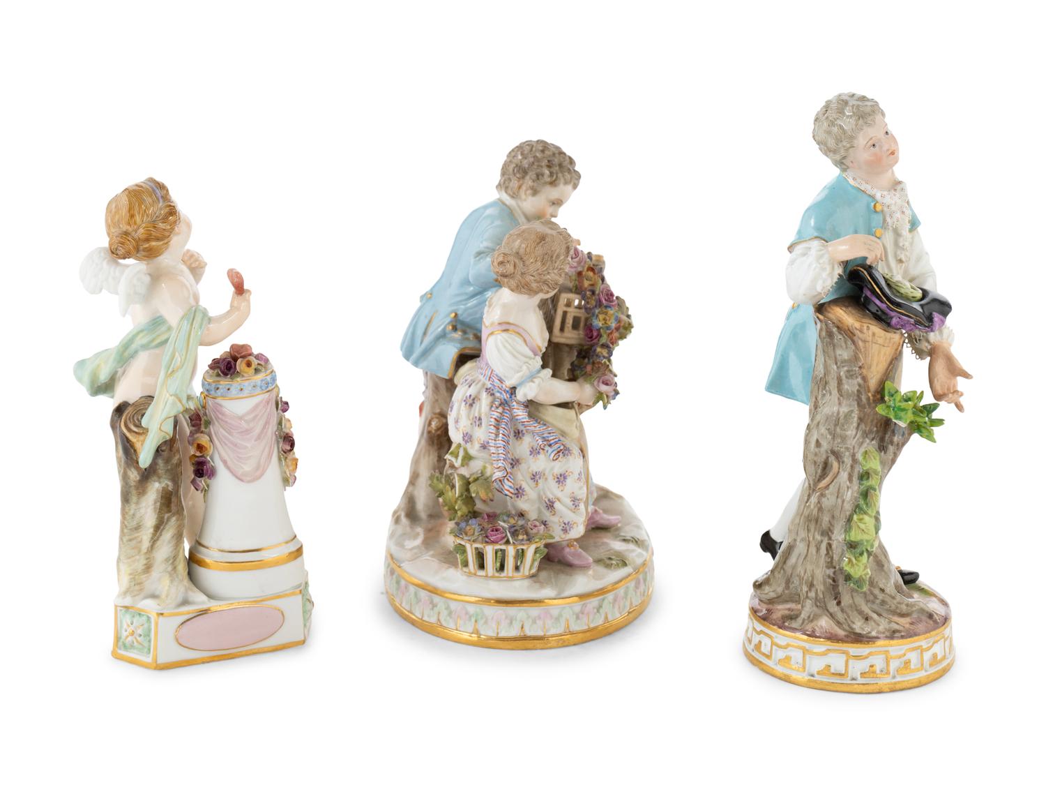 Three Meissen Porcelain Figures