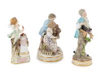 Three Meissen Porcelain Figures
