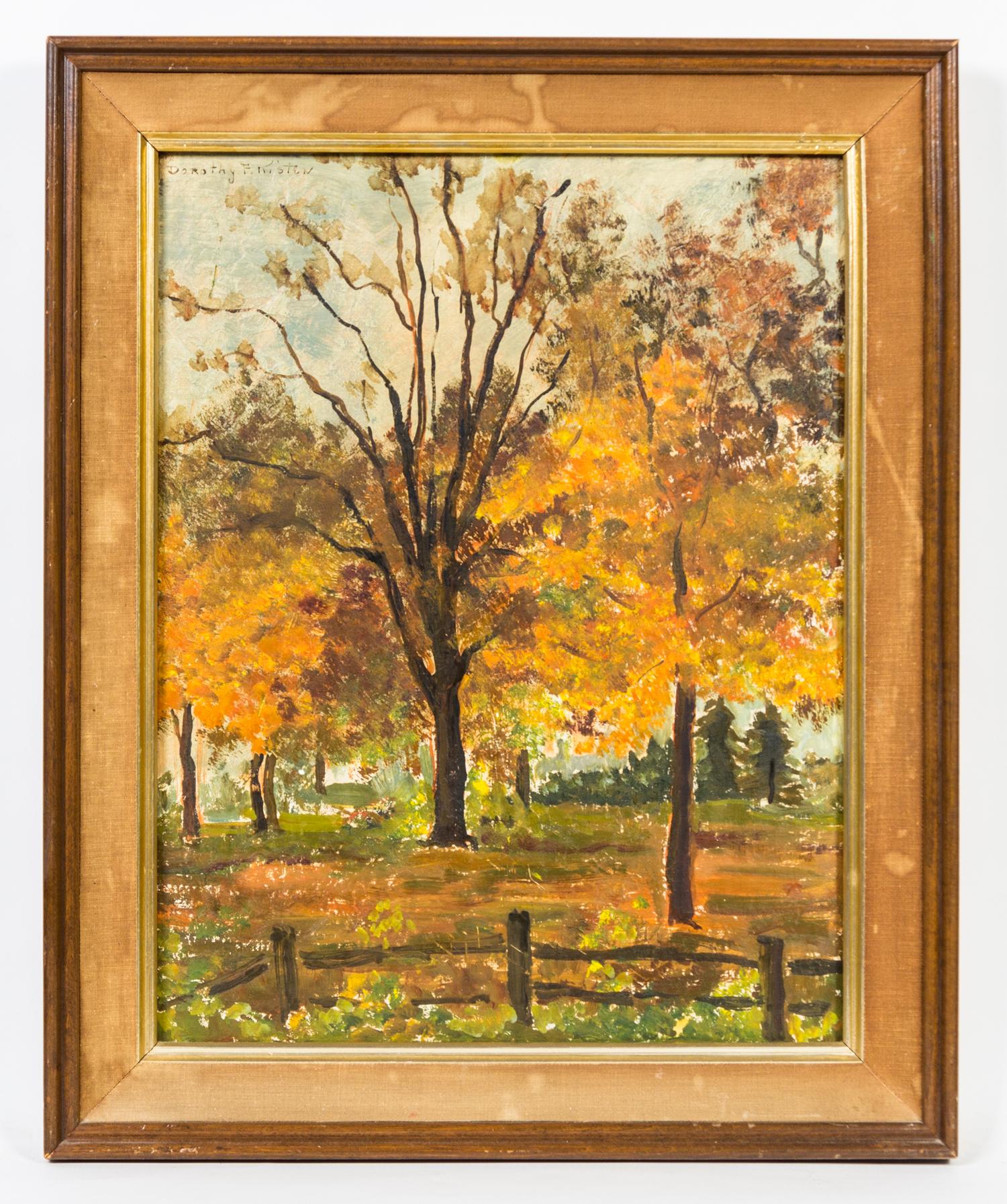 Dorothy F. Kirsten, (American, 1910-1992), Untitled (Autumn Landscape)