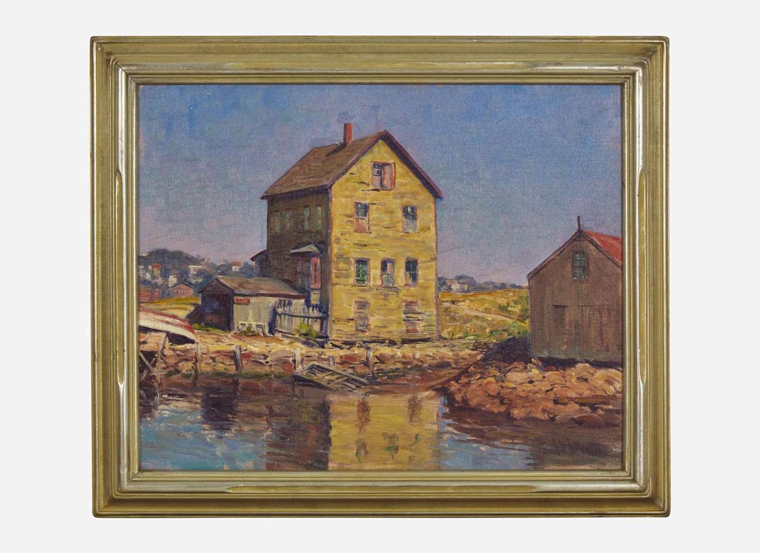 George William Sotter (American, 1879-1953) - Waterfront Buildings