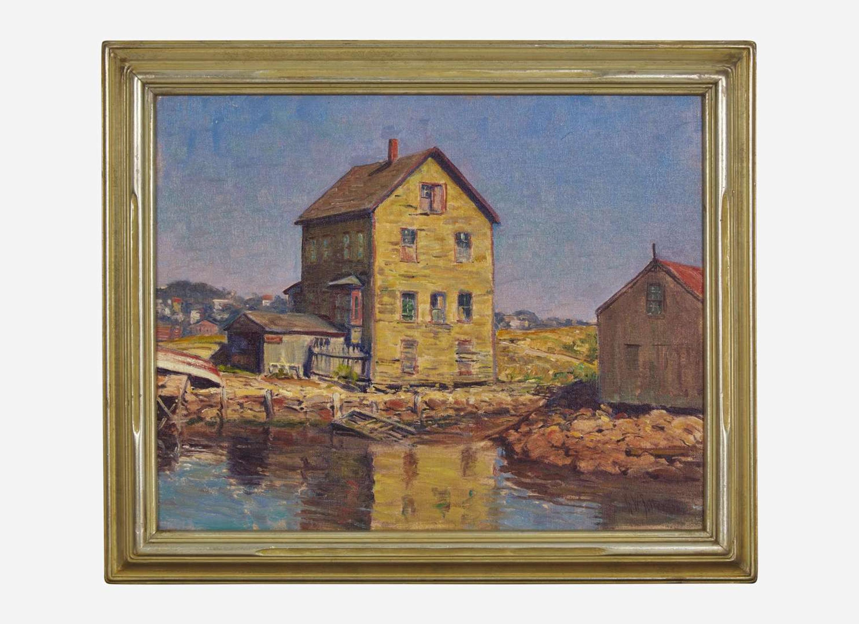 George William Sotter (American, 1879-1953) - Waterfront Buildings
