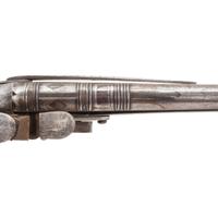 Scottish Steel Heart Butt Flintlock Pistol marked I M