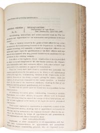 [CIVIL WAR]. Bound volume of General Orders and Circulars issued by the Department of the Gulf including orders related to Colored Troops, Freedmen, and Lincoln's Assassination, 1865.