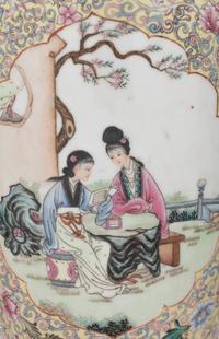 Six Chinese Famille Rose Porcelain Vases