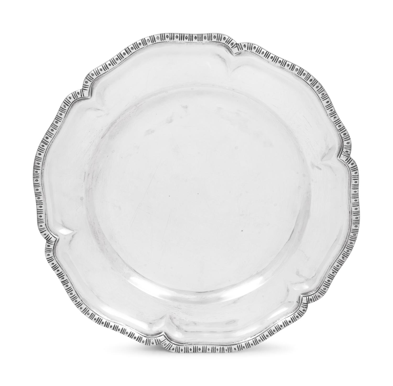 A Mexican Silver Serving Plate