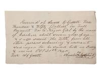 [ENSLAVEMENT & ABOLITION]. Manuscript bill of sale for a 7-year-old enslaved girl named Caroline. 21 October 1840.