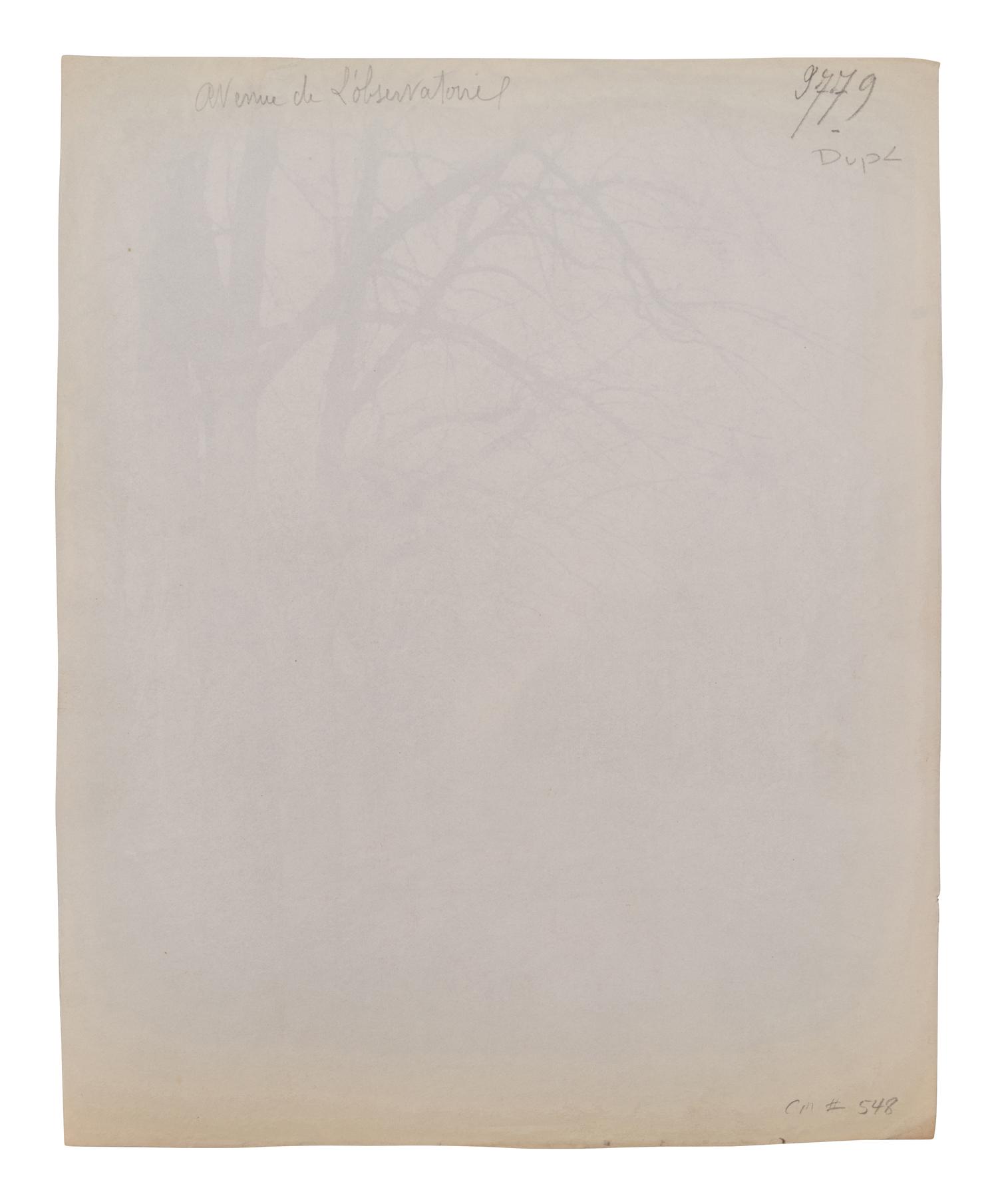 A group of five photographs depicting Paris ( Les Archives - rue des Francs Bourgeois , 1899-1900; Annexe de l'Hôtel Dieu, rue de la Bucherie, cour Saint Julien , 1902-1903; H ô tel de Chanac [cour], 127 rue de Grenelle , 1907; Saint-M é dard, 1926; Avenue de l'Observatoire , 1899-1900)