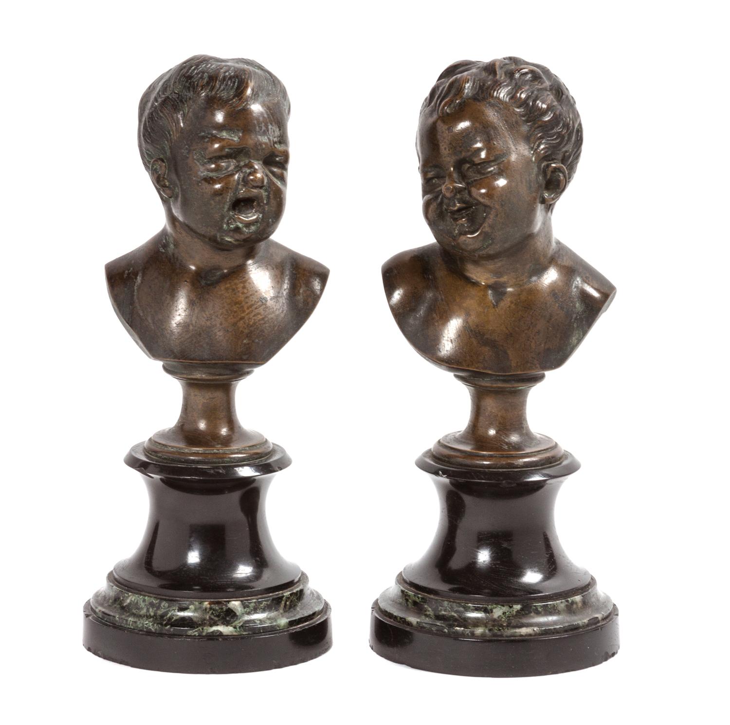 Two French Bronze Busts Height 9 3/4 inches. — 19TH/20TH CENTURY