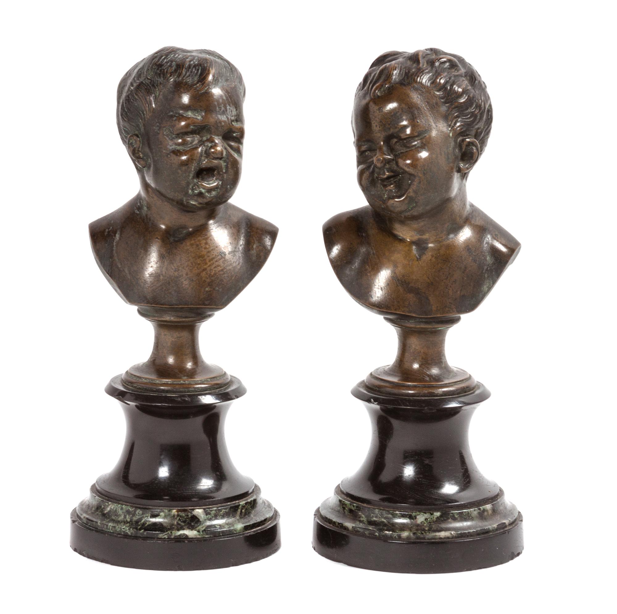 Two French Bronze Busts Height 9 3/4 inches. — 19TH/20TH CENTURY