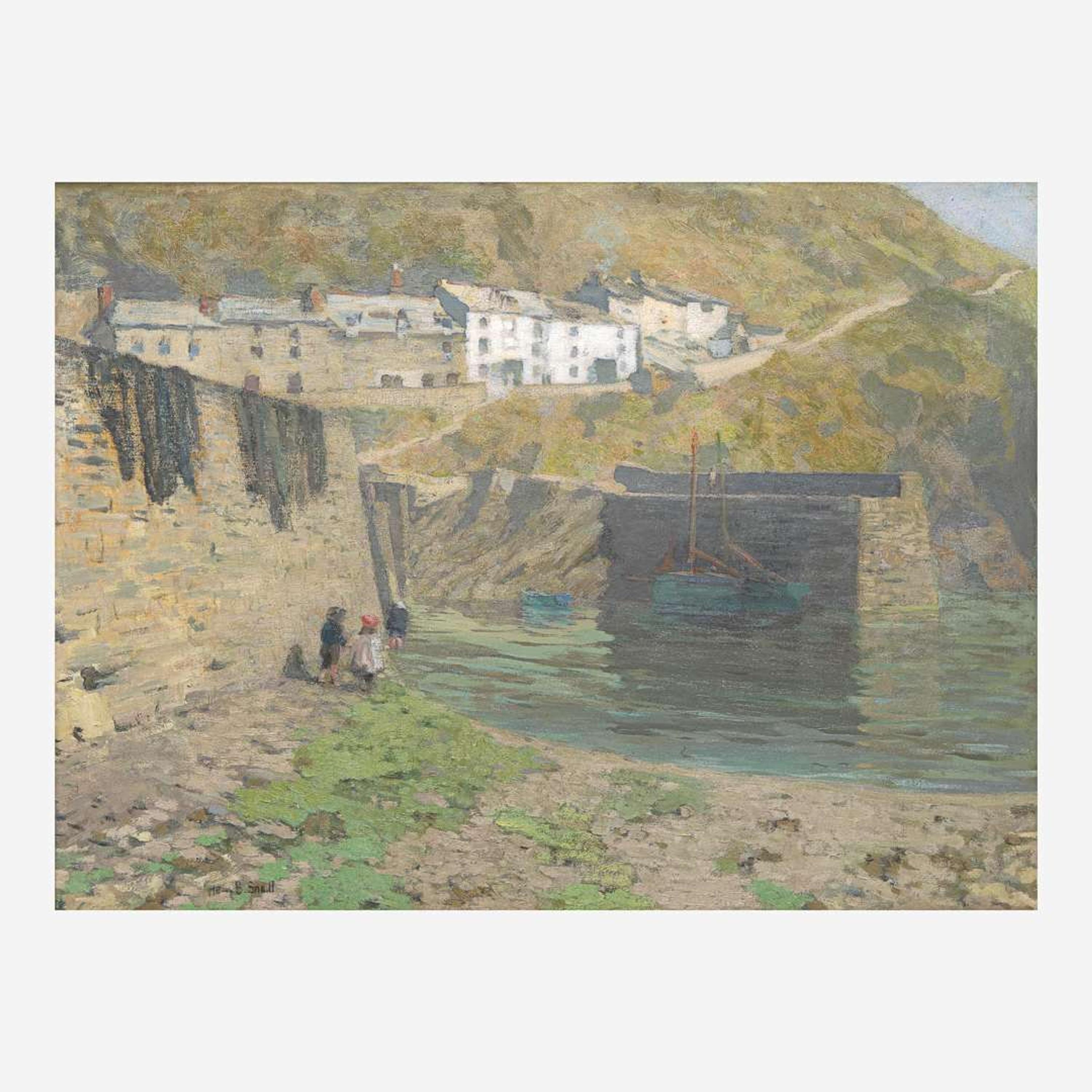 Henry Bayley Snell (American, 1858–1943) Children by Polperro Harbour (Cornwall)