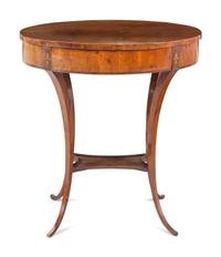 A Biedermeier Burlwood Side Table