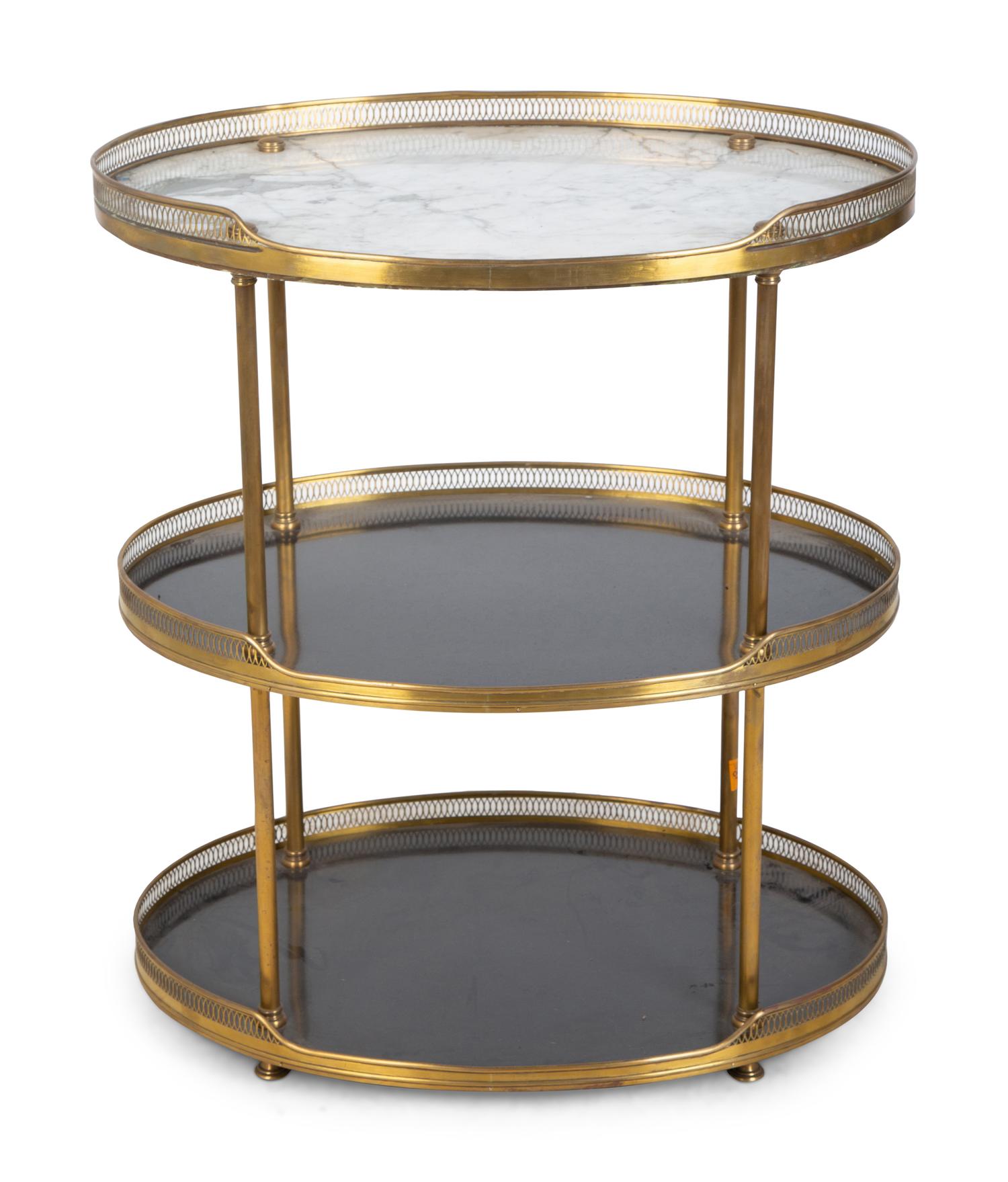 A Regency Style Gilt Metal Two-Tier Side Table — 20TH CENTURY