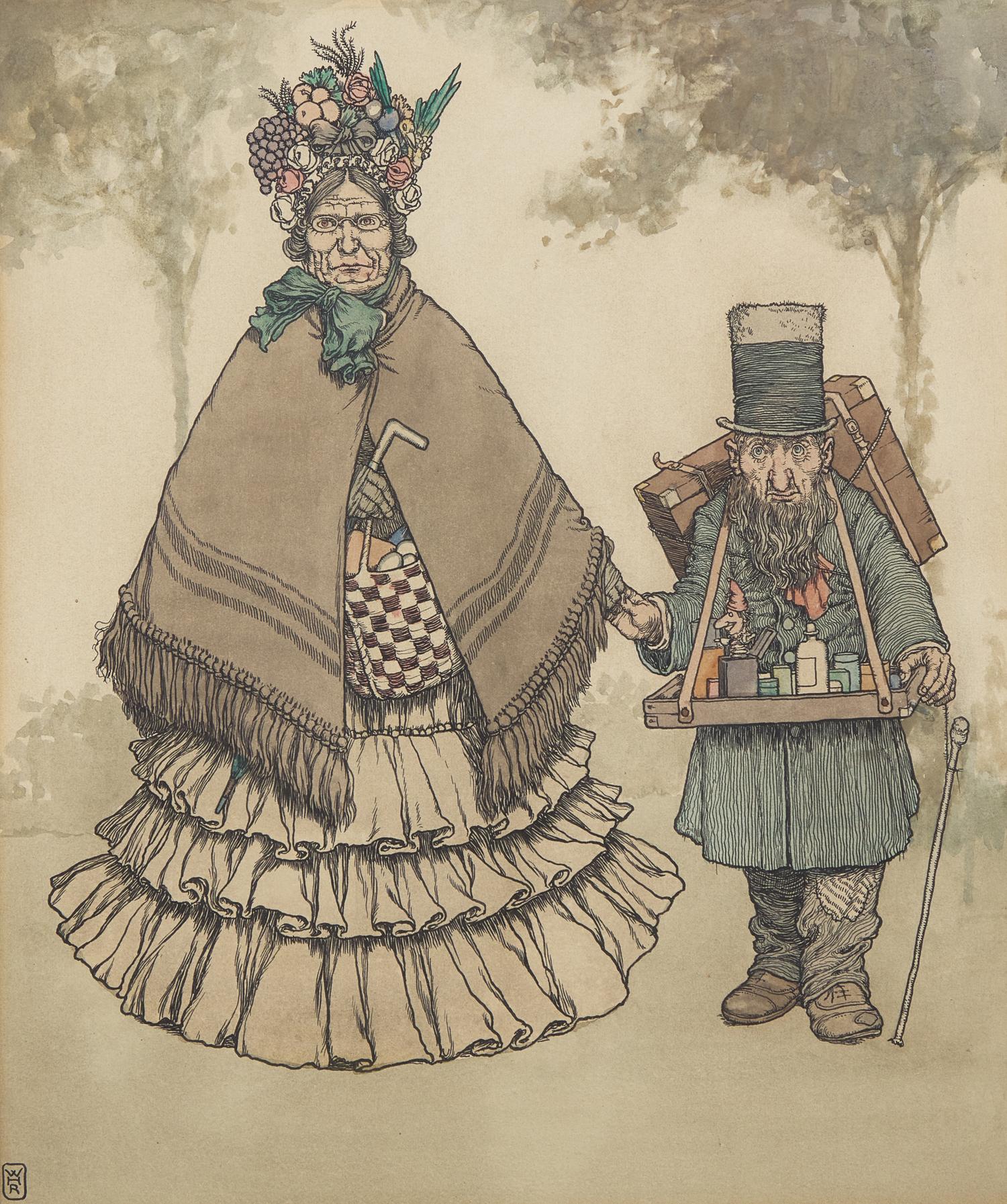 The Merchant's Wife...and the Merchant , Original Illustration for Bill the Minder , 1912