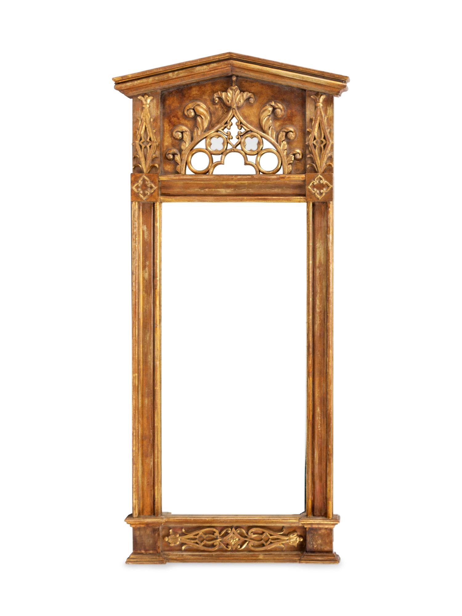 A Swedish Neoclassical Style Giltwood Mirror