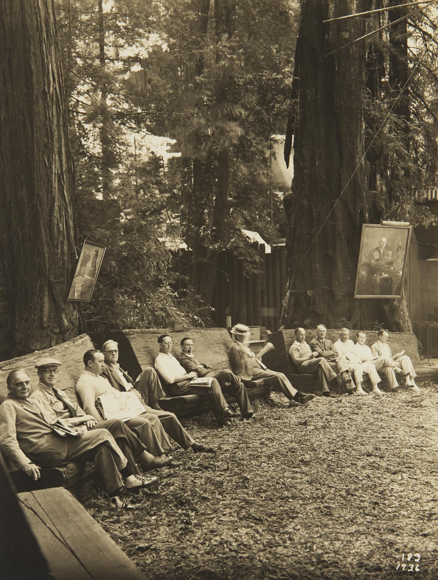 [Americana] Photograph Album of the Bohemian Grove Encampment, 1936, and Other Ephemera