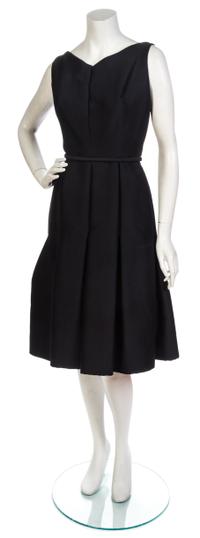 A Geoffrey Beene Black Silk Wool Cocktail Dress,