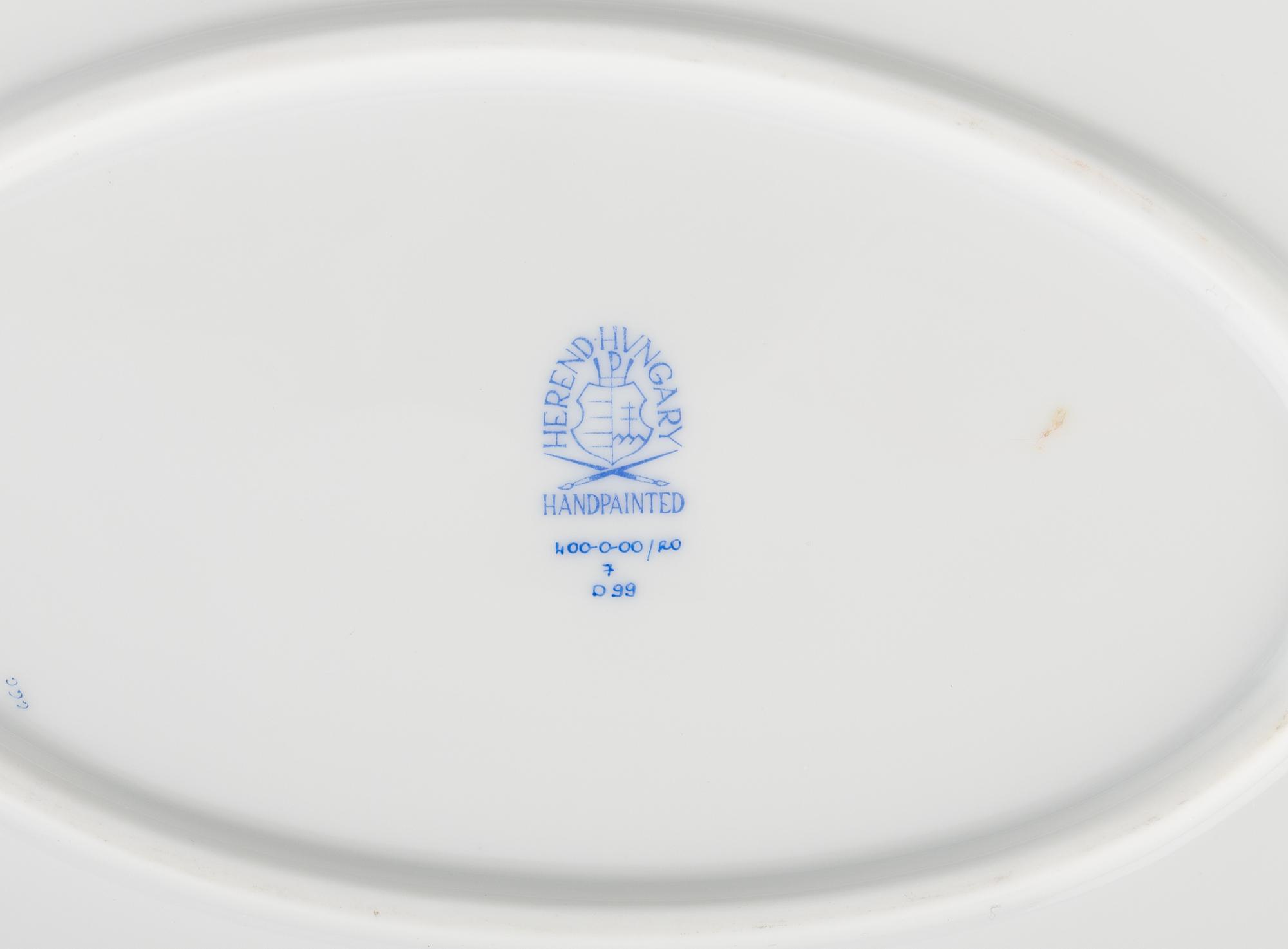 A Herend Porcelain Rothschild Bird Tray
