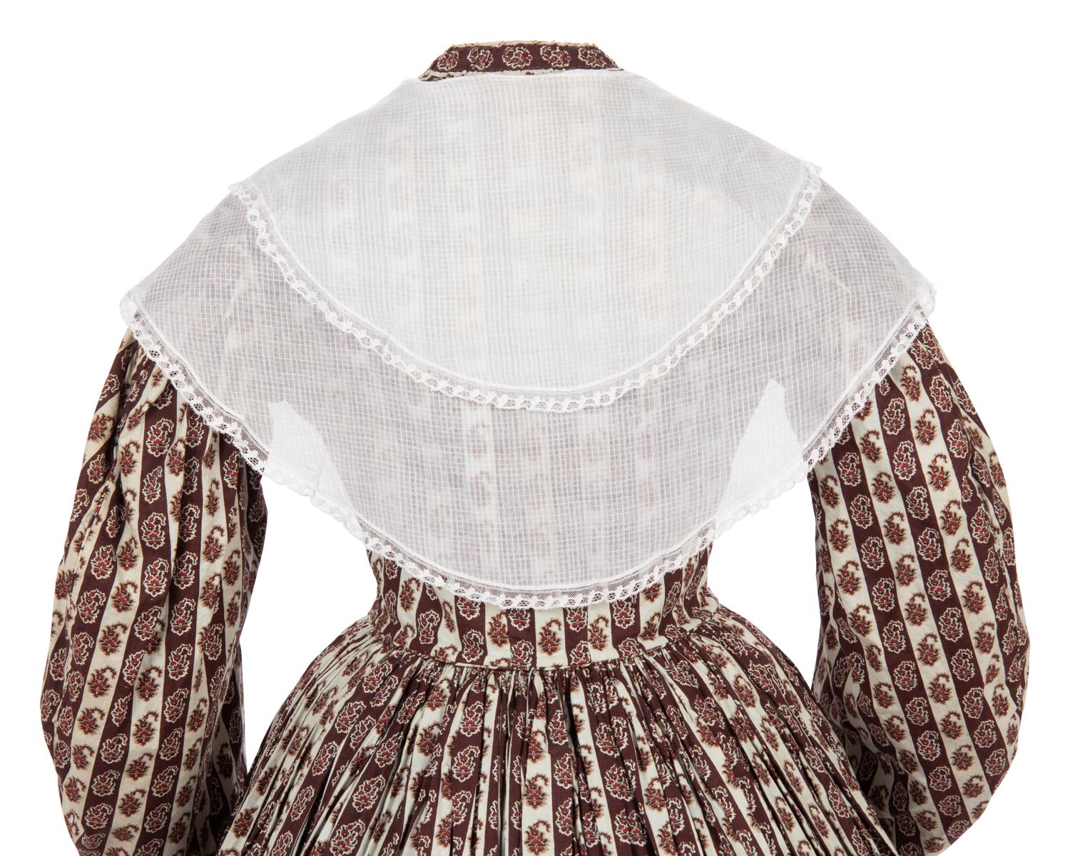 Collection of Four Sleeves, One Shawl, and One Dickey, 1840-90