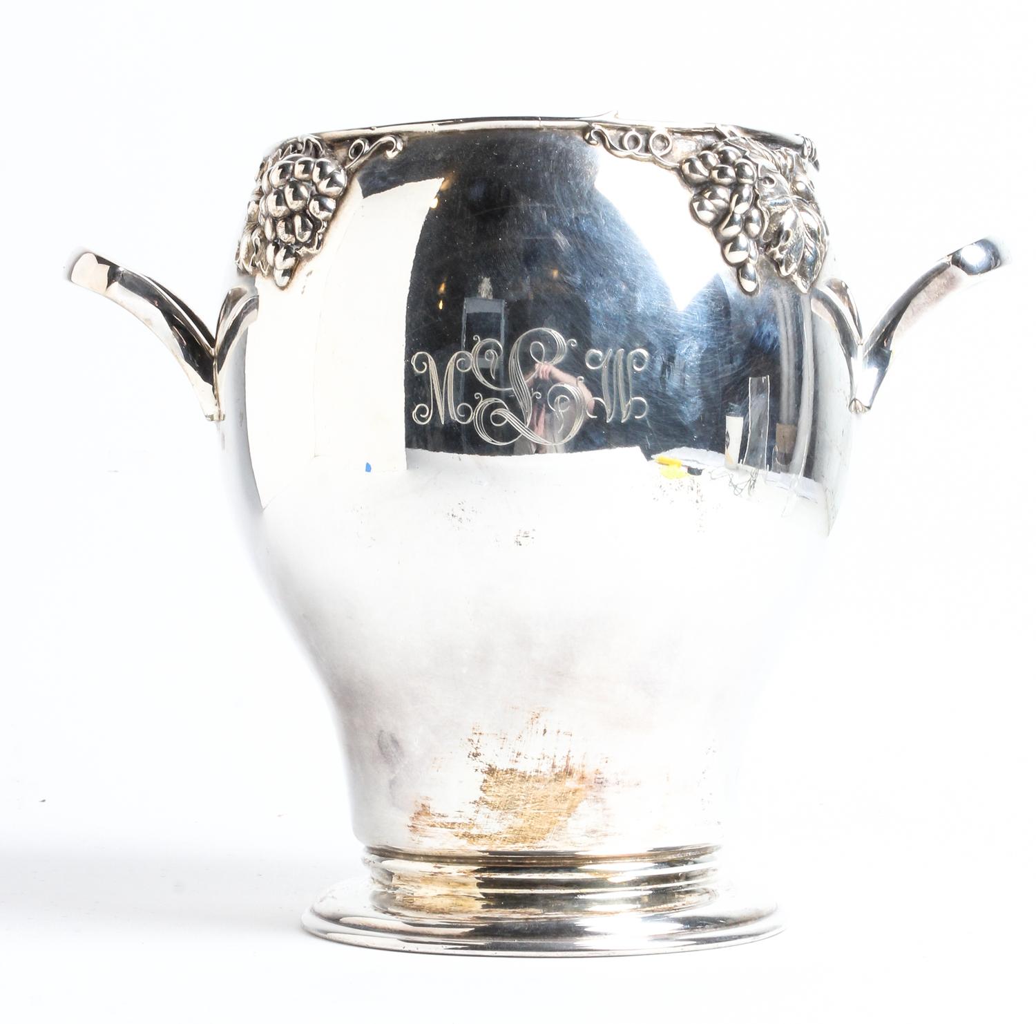 An American Silver-Plate Wine Cooler Height 9 1/2 inches. — DERBY SILVER CO., DERBY, CT, 20TH CENTURY