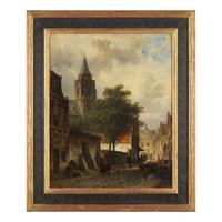 Cornelis Springer (Dutch, 1817-1891) — A View of the Town of Woerden , 1857