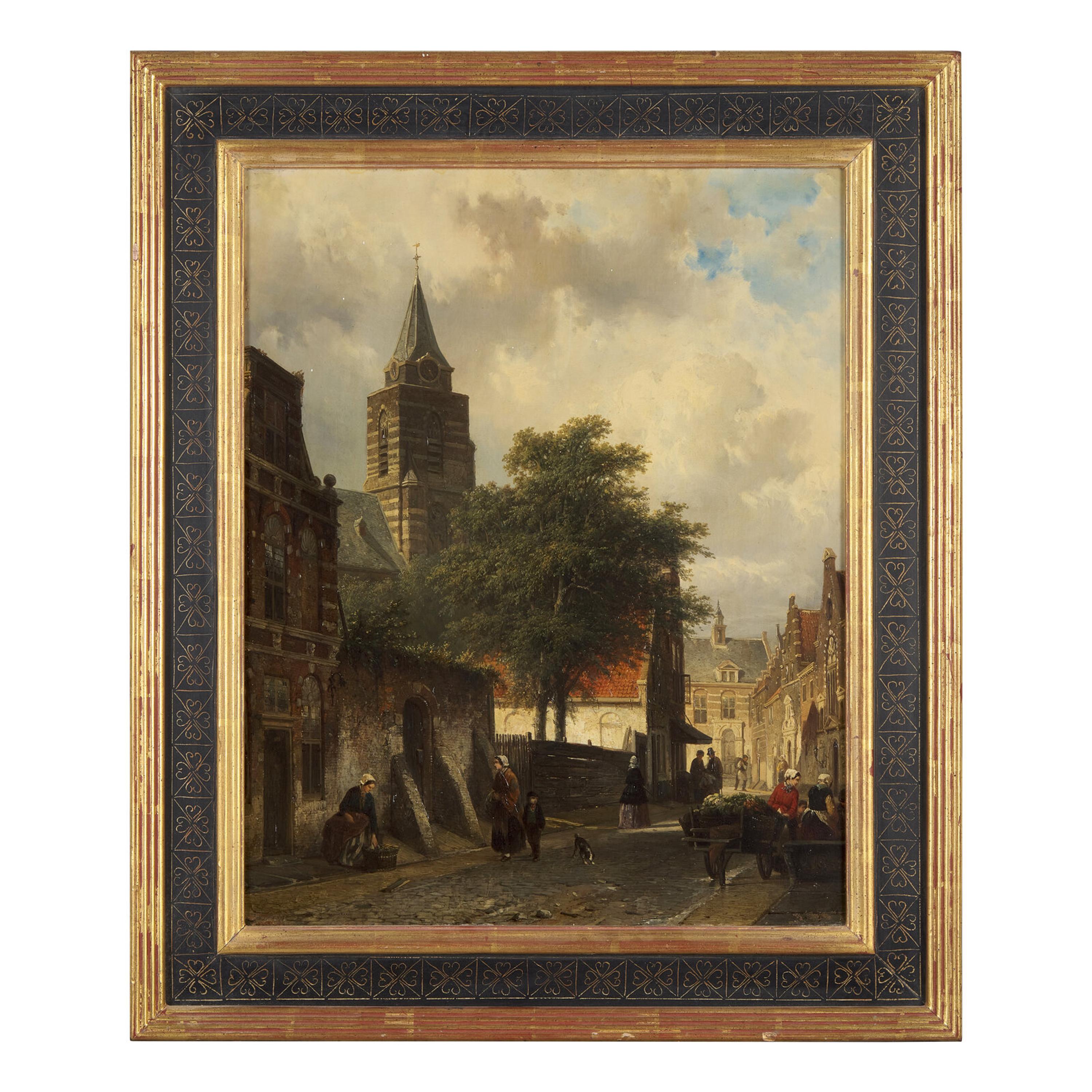 Cornelis Springer (Dutch, 1817-1891) — A View of the Town of Woerden , 1857