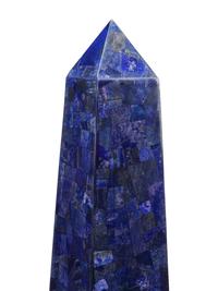 A Pair of Large Lapis Lazuli Inlaid and Gilt Bronze Mounted Obelisks