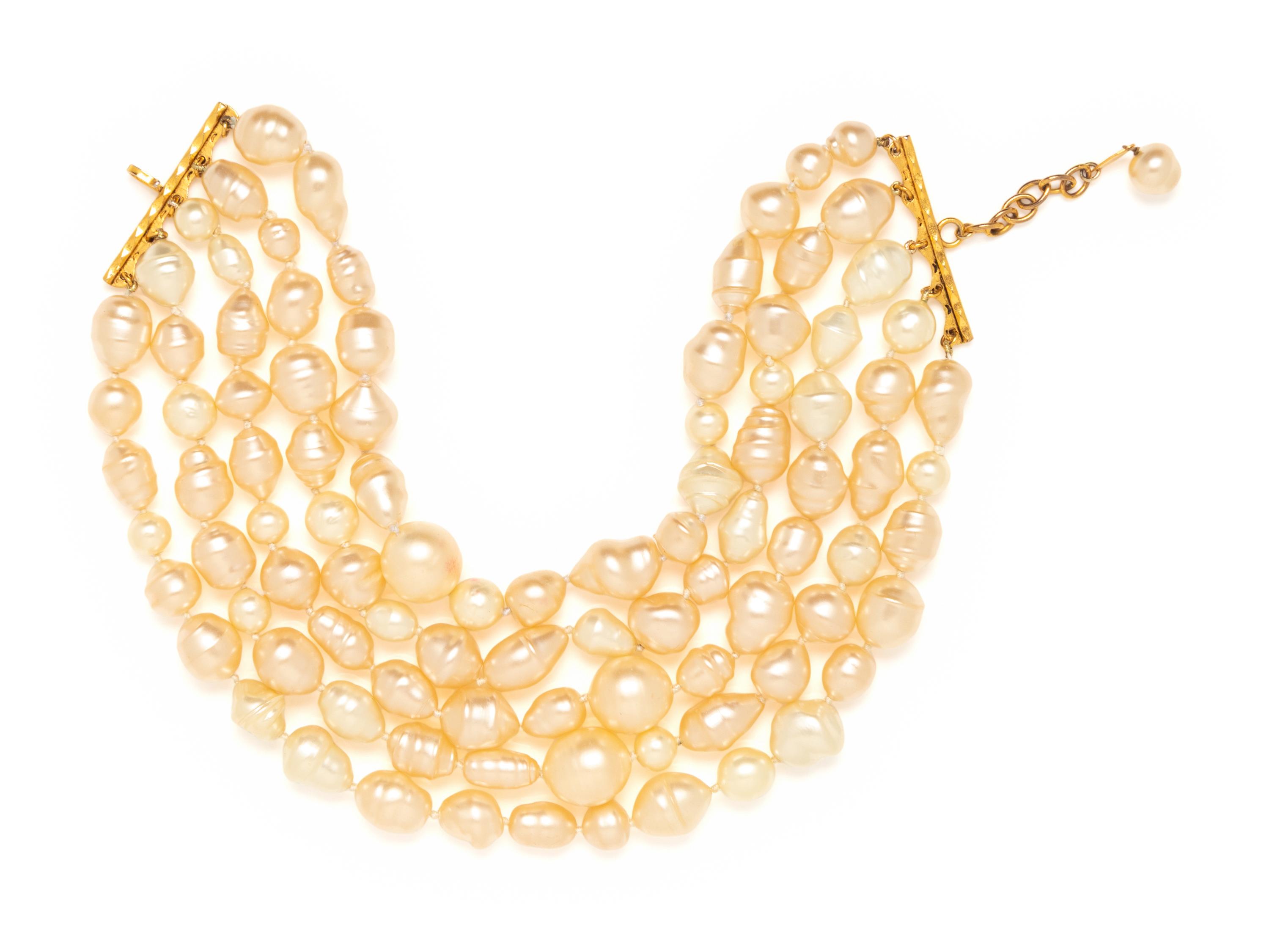 Chanel, Gripoix Pearl Collar Necklace